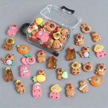 10/20/30 PCS Capybara,Resin Animals,Mini Capybara, Luminous Mini Capybara Resin Figurines,Perfect For Decorating Your Desk, Table Top, Mini Garden, Or As A Gift For Friends.