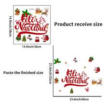 Naklejki ścienne z literami i elementami świątecznymi, dekoracje do domu na święta