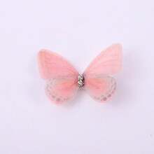 100 pièces de décorations de papillons transparents pastel doux, papillons en tissu 3D simulés pour la décoration murale de papillons pour le salon et la chambre à coucher, artisanat DIY, accessoires de nail art et accessoires de photographie, accessoires de papillons en maille, articles décoratifs DIY