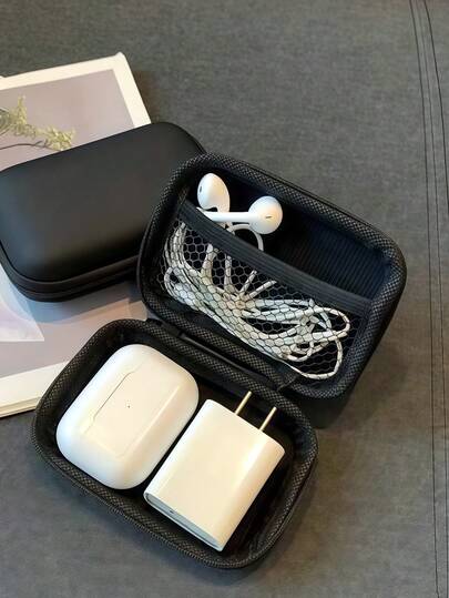 1/2/3pcs Portable Coin Purse, Earphone Bag, Earphone Carrying Case, USB Cable Storage Box, Storage Bag, Key Pouch, Data Cable Charger, Storage Bag, Wireless Earbuds And Headphone Box, Suitable For College Dorm, Travel, Makeup Bag, Holiday, Christmas Gift, Christmas Decoration, Autumn Gift, Festival Gift, Bohemian Style. Waterproof Hard EVA Shockproof Carrying Case, Hard Drive Storage Bag Box With Zipper, Carrying Case Cover Bag, Hard Drive Carrying Case Organizer