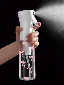 Bow Tie Pattern Clear PET Refillable Travel Spray Bottle, Multi-Purpose Fine Mist Spray Bottle For Travel And Business Trip,Makeup Remover Dispenser, Reusable Hair Spray Bottle, Continuous Water Mister, For Hair Styling, Cleaning, Plants, Facial Moisturizingtravel Essentials Vacation Holiday Travel Bottles
