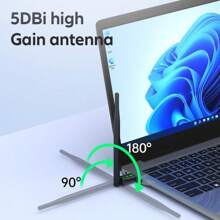 VAORLO 二合一 Wi-Fi 6 USB 蓝牙 5.4 双频 (2.4G/5GHz) 无线适配器，900Mbps WiFi 6 802.11AX 高速无线电脑网卡接收器，适用于 Windows 10/11 笔记本电脑，支持 MU-MIMO 多设备连接