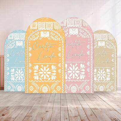 1 pieza Tela de fondo de arco de 50*120 cm/65*150 cm/80*180 cm/100*180 cm/100*200 cm/120*220 cm en 4 colores, tela de licra elástica de doble cara para decoración de arco de boda, fiesta de cumpleaños, ceremonia de graduación, Día de la Madre (no incluye los arcos, solo el fondo de tela)