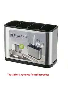 Multi-Grid Stainless Steel Kitchen Utensils And Tableware Finisher, Knife, Fork, Spoon, Chopsticks Rack, Kitchen Utensils Rack And Kitchen Countertop Drainage Rack. - Multicolor - View 12