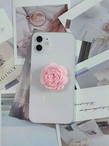Este soporte de teléfono con airbag tiene una decoración de rosa peonía de resina en la parte posterior, pequeña y fresca, llena de creatividad, resistente y duradera. Compatible con iPhone, teléfonos Android, es un regalo ideal para cumpleaños, familia y amigos. Soporte de teléfono de empuje y tracción, accesorio de teléfono. - Multicolor - Ver 11
