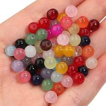 60pcs 8mm Classic Solid Color Glass Beads For DIY Jewelry Making, Handcrafted Bracelets, Necklaces, Everyday Wear - 8mm solid color beads - View 6