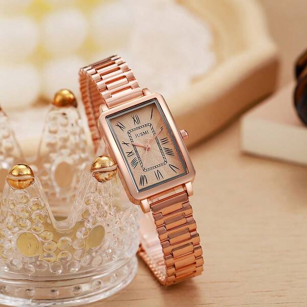 1pc Fashionable Minimalist High-Quality Quartz Watch For Women, Suitable For Daily Wear, School, Gifts, Weddings, Work And Other Occasions
