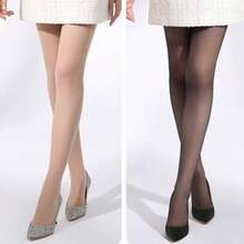 Socia Pantyhose Thread 15 Trifil Transparent Effect European Model Elegant For Work Sport Thin Polyamide - 1 膚色+1 黑色 - 查看 1