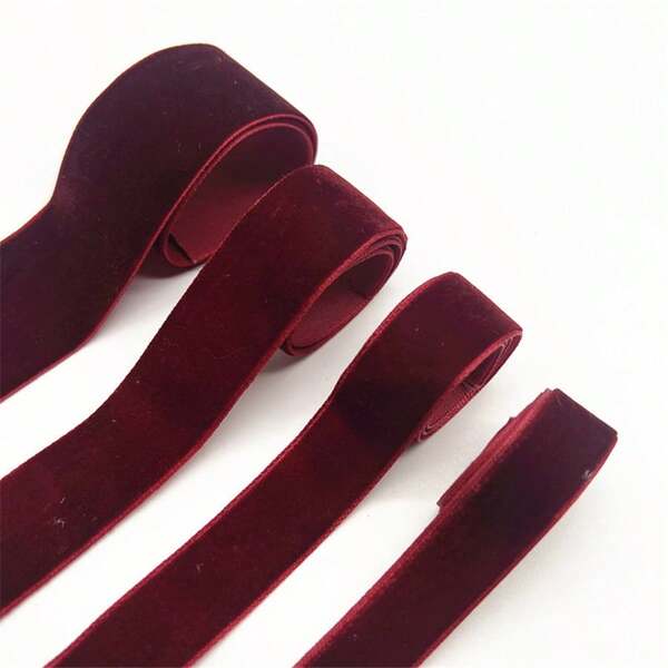 6mm 10mm 15mm 20mm 25mm 38mm DarkRed Velvet Ribbon Handmade Wedding Party Decoration Ribbon For Gift Wrapping DIY Hair Bows Sewing Crafts