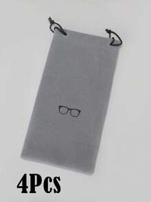 1-12 件植绒彩色抽绳眼镜收纳袋，时尚便携式眼镜盒 - 多色 - 查看 20