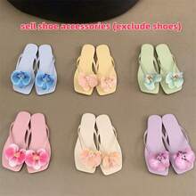 2 件可拆卸 DIY 鞋配件，蓝色、粉色、绿色、香槟色、紫色鸢尾花形鞋夹，时尚优雅的女士平底鞋、高跟鞋、凉鞋、拖鞋、浅口鞋、新娘鞋、派对鞋、沙滩鞋装饰 - 紫色 - 查看 1
