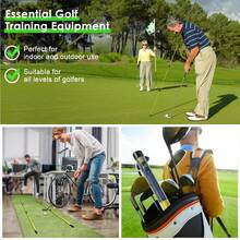 Caiton Indicator de direcție de golf Caiton 1 buc - stick de aliniere a mingii de golf, accesorii de golf, 3 indicatoare de direcție pliabile - ajutor pentru antrenamentul de golf, ajută la îmbunătățirea reglării direcției de putting, preciziei swing-ului și abilităților generale de golf. Potrivit pentru începători și jucători avansați.