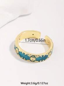 1pc 925 Sterling Silver Cute Fashion Cubic Zirconia Enamel Ring, Gift Box, Suitable For Women's Daily And Party Wear