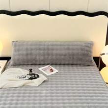 1 pieza Funda de almohada de peluche de conejo de unicolor minimalista, suave, resistente a las arrugas, transpirable, 1 pieza, sin relleno, adecuada para almohadas individuales/dobles/de pareja, inserto de almohada de peluche de leche espesado, doble cara de felpa, grueso y cálido, comodidad amigable con la piel tipo nube, funda de almohada de felpa tipo copo de nieve, de moda y sencilla, fina y cálida, 8 colores 4 tamaños, para dormitorio, habitación de invitados, dormitorio, uso familiar y de temporada
