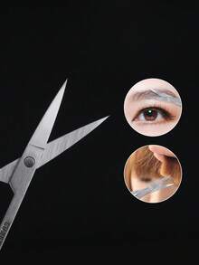 CIMACA 1pc High Precision Stainless Steel Small Trimming Scissors, Professional, Portable, Suitable For Men And Women To Trim Eyebrows, Nose Hair, Eye Care Tools