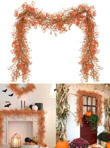 2/1pc 64.9in Artificial Fall Wreaths, Greenery Ivy Wreaths, Hanging Fake Plants & Ferns - Vibrant Autumn Hues, For Halloween Thanksgiving, Indoor Outdoor Home Garden Wedding Farmhouse, Mantel Table Centerpieces, Fall Halloween Home Room Decor, Room Decor, Home Decor, Birthday Decor, Party Decor, Wedding Decor, Wedding, Artificial Plants, Fall Decor