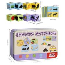 Wooden Iron Box Shadow Pairing Building Blocks Children's Educational Toys Wooden Iron Box Shadow Pairing Building Blocks Children's Educational Toys Wooden Educational Blocks Iron Box Building Blocks Safe Wooden Blocks Teaching Toy Blocks Wooden Block Puzzles Wooden Iron Box Shadow Pairing Building Blocks Children's Educational Wood Blocks Wooden Block Puzzle Building - Multicolor - View 12