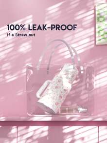 Bình giữ nhiệt Meoky 40oz có tay cầm và ống hút, bình nước cách nhiệt chân không có nắp ống hút, cốc du lịch bằng thép không gỉ, chống rò rỉ 100%, giữ lạnh đến 34 giờ hoặc giữ nóng đến 10 giờ. - Hồng - Xem 4