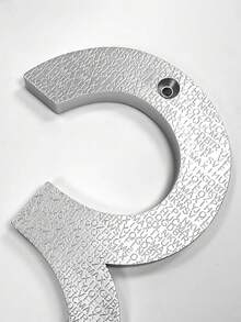 5/8 Inch 3D Floating House Numbers And Letters, ABS Modern House Number,Garden Door Mailbox Decor Numbers With Nail Kit, Modern Address House Numbers, Applicable To Apartments Houses Streets Outdoor Signs Home Decor Christmas Decoration - Textured Silver - View 5