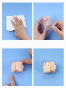 4pcs No Drill Mop Holder, Hooks, Bathroom Mop Hooks, Multipurpose Adhesive Hooks, Broom Hanger Clips, Kitchen, Bathroom Back To School Accessories - Grey - View 7