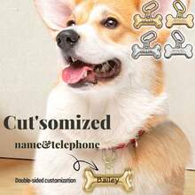 Custom Dog Tags Personalized Pet, Custom Dog Tags Fashion Personalized Double Sided Carved Cat And Dog Tags Carved Pet Bone Shape Personalized Dog ID Tags Carved Cat Dog Puppy Pet Dog Tags Luxury Collar Tags Dog And Dog