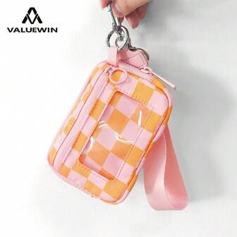 VALUEWIN Wristlet Keychain Wallets For Women Credit Card Holder Small Zipper Travel Coin Purse Change Pouch With ID Window And Detachable Wrist Strap Money Wallet Purse Wallet Card Wallet Coin Wallet Mini Wallet Small Wallet Cute Wallet