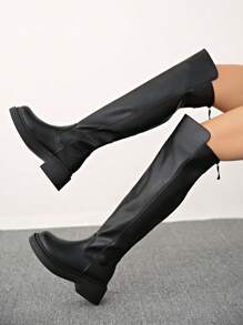 2025 Spring/Autumn New Back Zipper Thigh High Boots For Women, Tall Riding Boots Over The Knee Slim Fit,Fashionable Boots