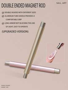 升级版猫眼美甲胶带玻璃珠磁铁，猫眼磁性指甲油双头磁棒，强磁吸附，多效美甲设计工具套装 - 彩色 - 查看 6