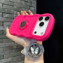 (购买赠品) 关注商店并领取产品，免费获得挂绳/1 个手机支架、马卡龙手机壳 + 手带手机壳，兼容 17 PROMAX/16 PROMAX/15 PROMAX/14 PROMAX/13 PROMAX/12 PROMAX/11 PROMAX/XS MAX/7/8 PLUS，也兼容三星、OPPO、VIVO、荣耀、传音防水防震防摔防刮 - 玫紅色 - 查看 3