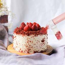 مسدس رش هوائي يدوي لتزيين الكيك، أدوات تزيين الكيك بالرش DIY، طلمبة رش الكيك، طقم مسدس رش للمطبخ لتزيين الكب كيك والبسكويت والحلويات (وردي)