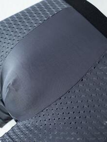 男士冰丝男士平角内裤六件套，网眼轻薄透气运动平角短裤，舒适轻薄凉爽，大码男士内裤，适合日常穿着和居家穿着，男士礼物，圣诞礼物，平安夜礼物，男士送礼佳品 - 彩色 - 查看 7