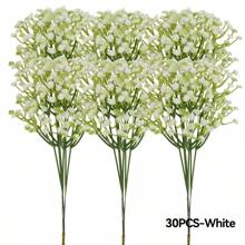 Sky Blue/White Real Touch 4/18pcs/30pcs Artificial Gypsophila Flowers - Suitable For Wedding Bride Engagement Home Scene Flower Arrangement, Mother'S Day Decoration, Home Decor