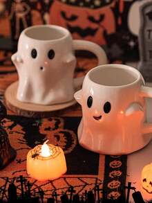 DearDali 1 件 400ml 趣味浮雕精灵陶瓷咖啡杯，可爱万圣节鬼魂新奇马克杯、茶杯、万圣节礼物、沙特咖啡杯、不给糖就捣蛋，适合派对或朋友礼物 - 彩色 - 查看 11