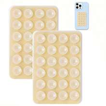 4pcs/Set Silicone Suction Cup Phone Holder, Waterproof Sticky Base Fit Most Phones, Selfie Video Universal Finger Grip, Black/White/Purple/Orange Colors; 2pcs/Set Black-Pink/White Colors