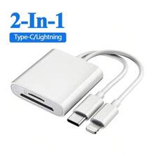 2-in-1 OTG-Kartenleser, der SD/TF-Karten unterstützt, kompatibel mit /PC/Laptop, Plug-and-Play, kein App erforderlich Adapter