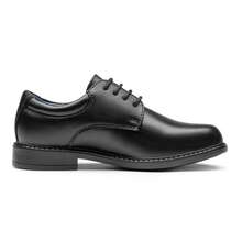 Boys' Classic Lace-Up Oxfords, Comfortable 2.5-Inch Thick Sole Fashion Shoes, Lightweight MD Outsole For Kids (Toddler/Little Kid) - Black - View 8