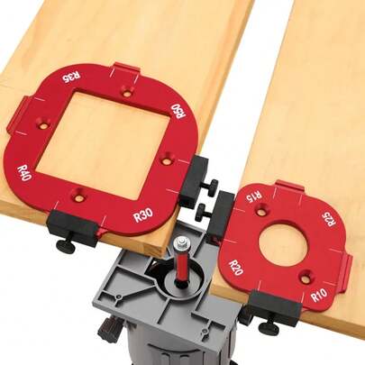 Router Corner Radius Template For Woodworking, Multifunctional Aluminum Alloy Round Arc Corner Mould, Wooden Board Arc Cutting