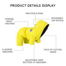 1 PC Simple Solid Color Winter Pet Coat,Thick Warm Jacket For Small & Medium Dogs,Windproof And Full Coverage, Cold-Resistant Outdoor Clothing For Puppies - Yellow - View 9