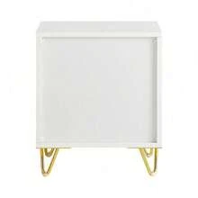 SoBuy FBT115-W Bedside Table With 2 Drawers For Box Spring Bed, Sofa Table, Side Table, Telephone Table, Nightstand, White W X H X D Approx.: 40 X 47 X 40 Cm - White - View 5