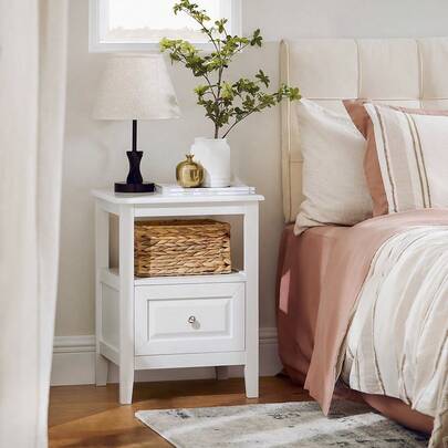 SoBuy Bedside Table FBT131-W