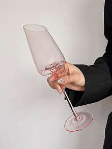 1 件法国限量版浪漫粉色香槟杯，高端起泡酒杯，复古高脚杯 - 粉色 - 查看 6