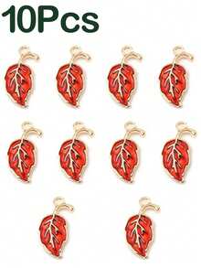 10Pcs Multicolor Alloy Leaf Pendant Colorful Leaf Charms For Jewelry Making Findings Crafting Accessory For DIY Necklace Bracelet - 10Pcs - View 10