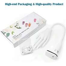 Acrylic Nail Practice Hand - Silicone Nail Practice Hand, Upgraded Version With Nail Plates That Never Fall Off, Fake Nails Manicure Practice Hand, Flexible Nail Model Hand, Includes 50 Nail Plates. Fingers Won't Break Easily - The Fingers Have A 3.2mm Aluminum Skeleton Inside Connecting The Entire Finger, Allowing The Fingers To Bend At Various Angles. - White - View 6