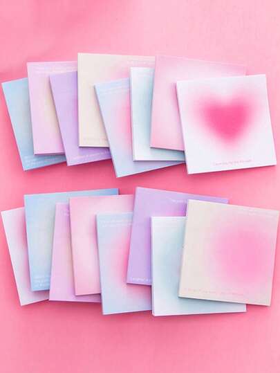 3pcs/Pack Gradient Color Memo Pad, Random Color