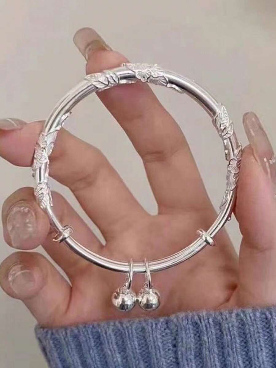 1 Set de Campanas y 1 Brazalete Floral, Adecuado como Regalo para Madre o Amigos, Estilo Innovador, Ligero y Lujoso, Diseño Único - campana - Ver 1