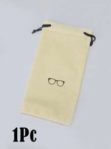 1-12 件植绒彩色抽绳眼镜收纳袋，时尚便携式眼镜盒 - 多色 - 查看 8