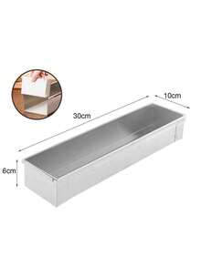 LINKOOL 优质铝制提拉米苏和芝士蛋糕烤盘 - 矩形，配有可拆卸隔板，坚固的底座，适合制作完美的慕斯蛋糕 - 耐用的厨房必需品，手工制作，可移动带子，可拆卸隔板 - 金屬銀 - 查看 15