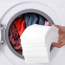 10/50/100/200pcs/Bag Laundry Tablets Laundry Paper Anti-Staining Clothes Sheets Anti Mixing Color Absorption Washing Accessories - White - View 2