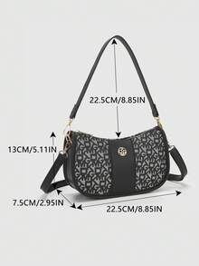 DK DKMG VANESSAMAY&DKMG 1pc Pu Letter Printed Zipper Closure Fashionable Women's Handbag Suitable For Daily Use
