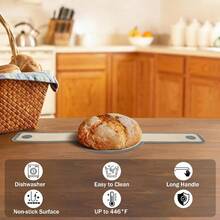 0.5-1 Pc Reusable Silicone Baking Mat, Non-Stick Oven Liner,Bread Baking Tool, Heat Resistant Kitchen Baking Accessories - Brown - View 3